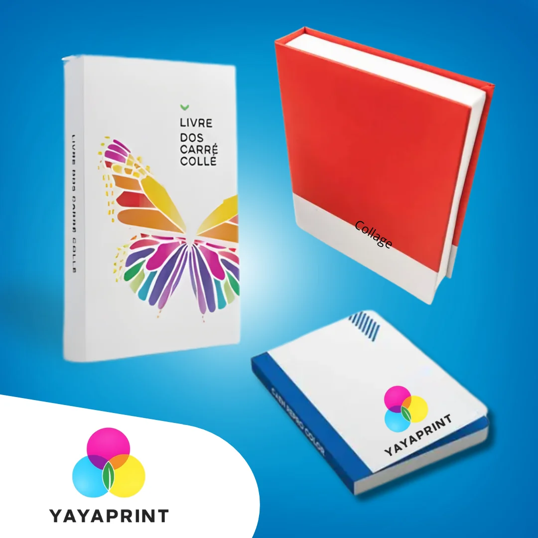 Cahier avec collage de couverture